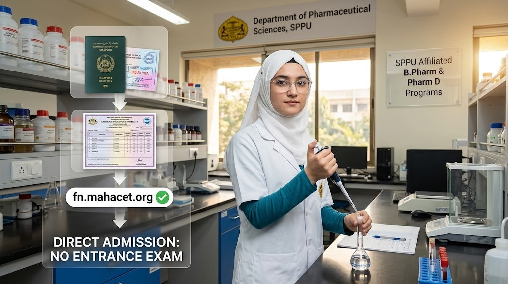 Nadia from Herat Studies B.Pharm at SPPU Pune. No Entrance Exam. Her Board Results Were Enough.