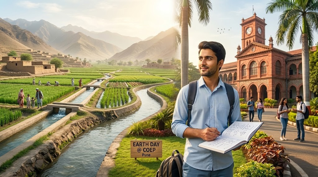 Yusuf from Baghlan Chose Engineering Because of a Water Problem. On Earth Day, He Explains From COEP Pune.