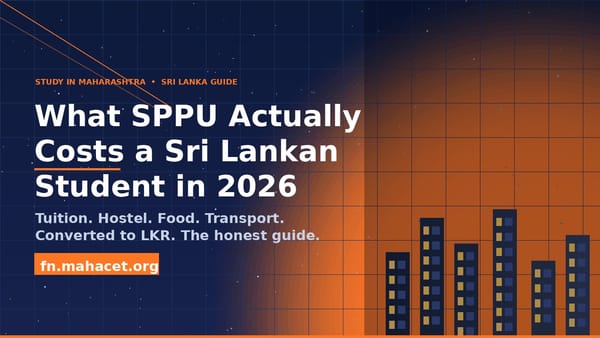 SPPU Cost for Sri Lankan Students 2026